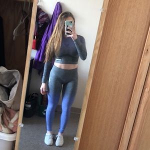 Gymshark ombre seamless crop top